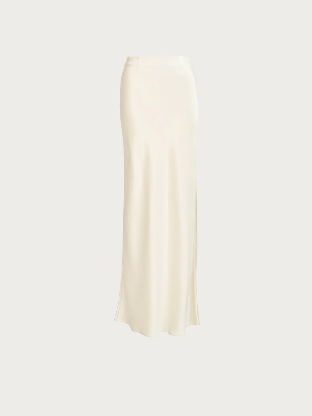 Elegant Cream Bias-Cut Maxi Skirt